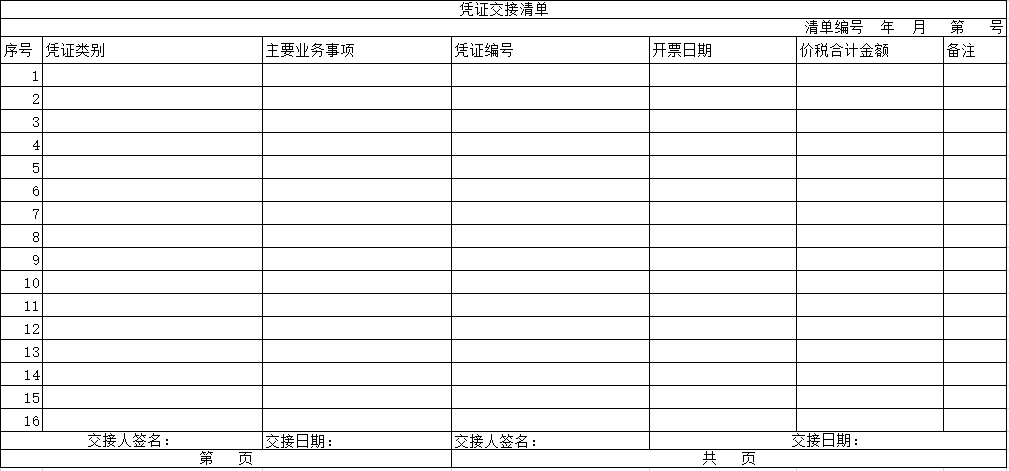 凭证交接清单有多重要，应该怎样填？