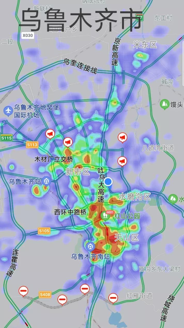 新疆32座建制城市热力图比较：库尔勒第二大，莎车奇台比市还大