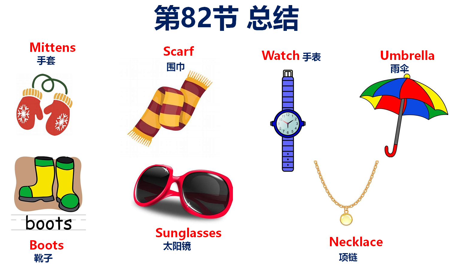 少儿英语单词，孩子们喜爱的“手套围脖”用英语怎么说？简单实用