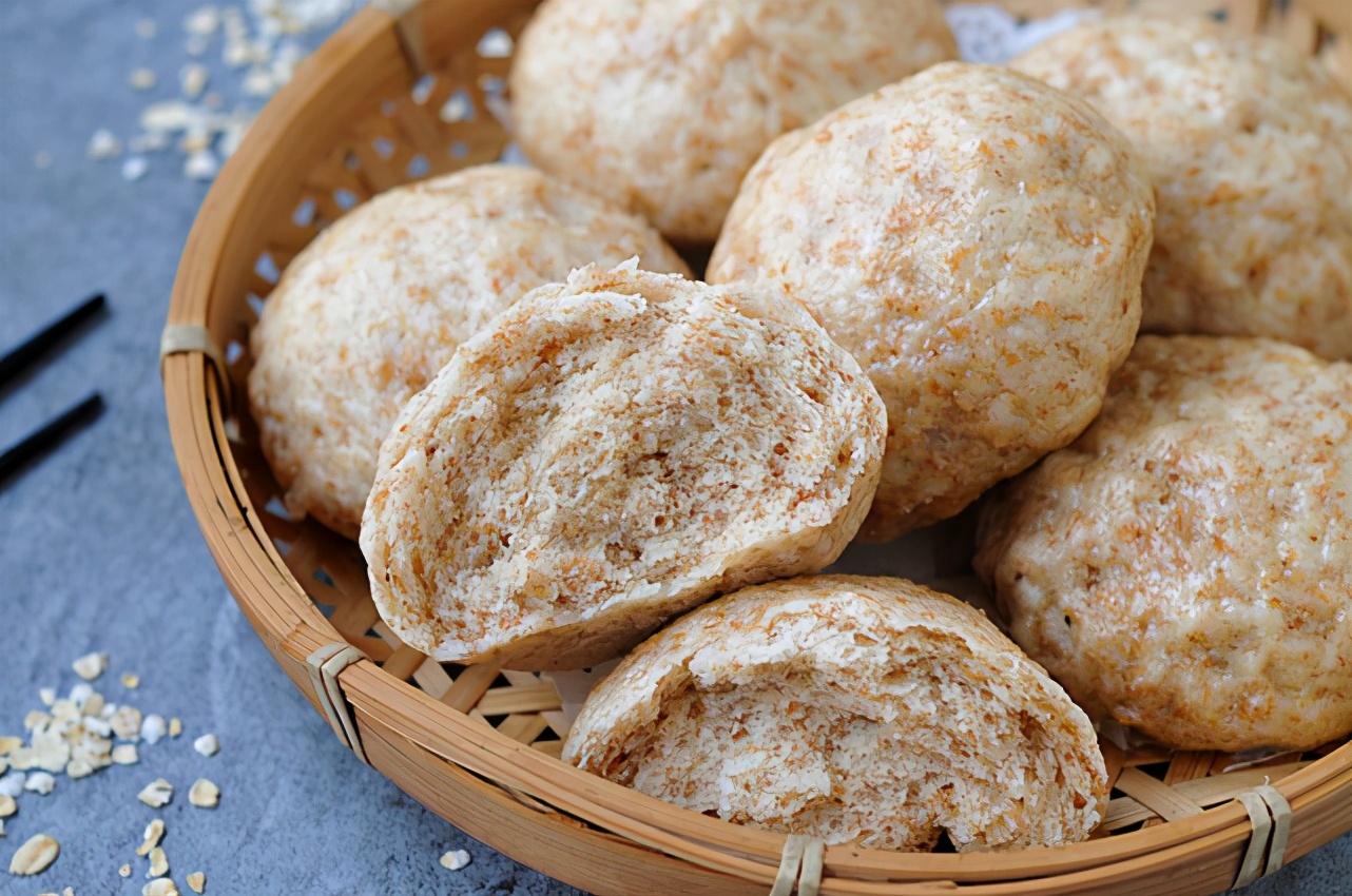 100%全麦馒头,健身人士的最爱!不放一粒面粉,低脂又饱腹