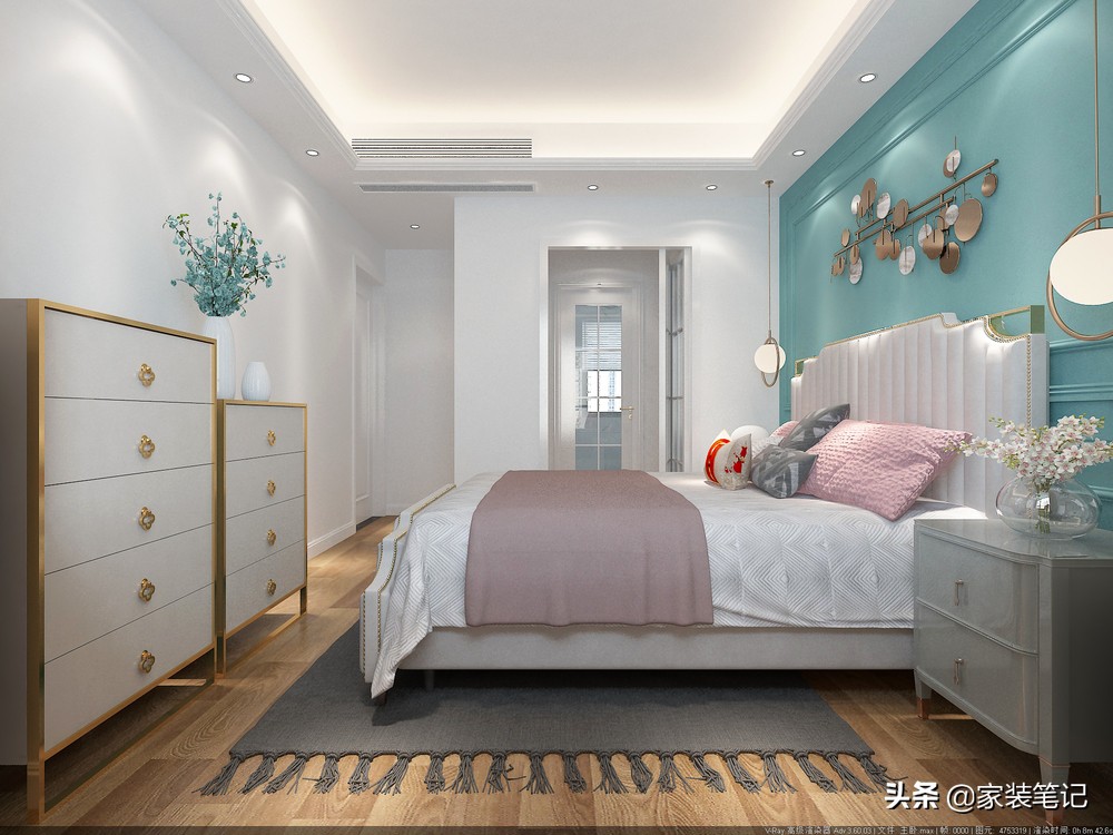 她家虽然只有100㎡，但是功能齐全，色彩搭配舒适，是理想住宅