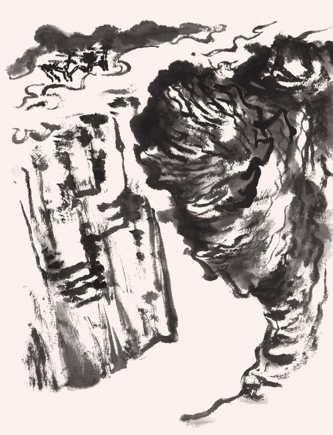 零基础国画教程：分步骤讲解云的三种画法，简单易学，一起来临摹