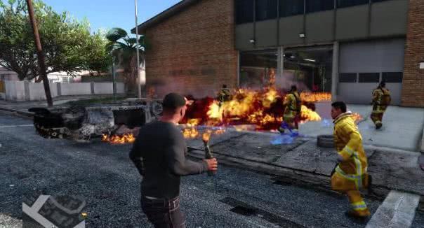 《gta5》中的"消防员"有多敬业?洛圣都的逆行者,太感动
