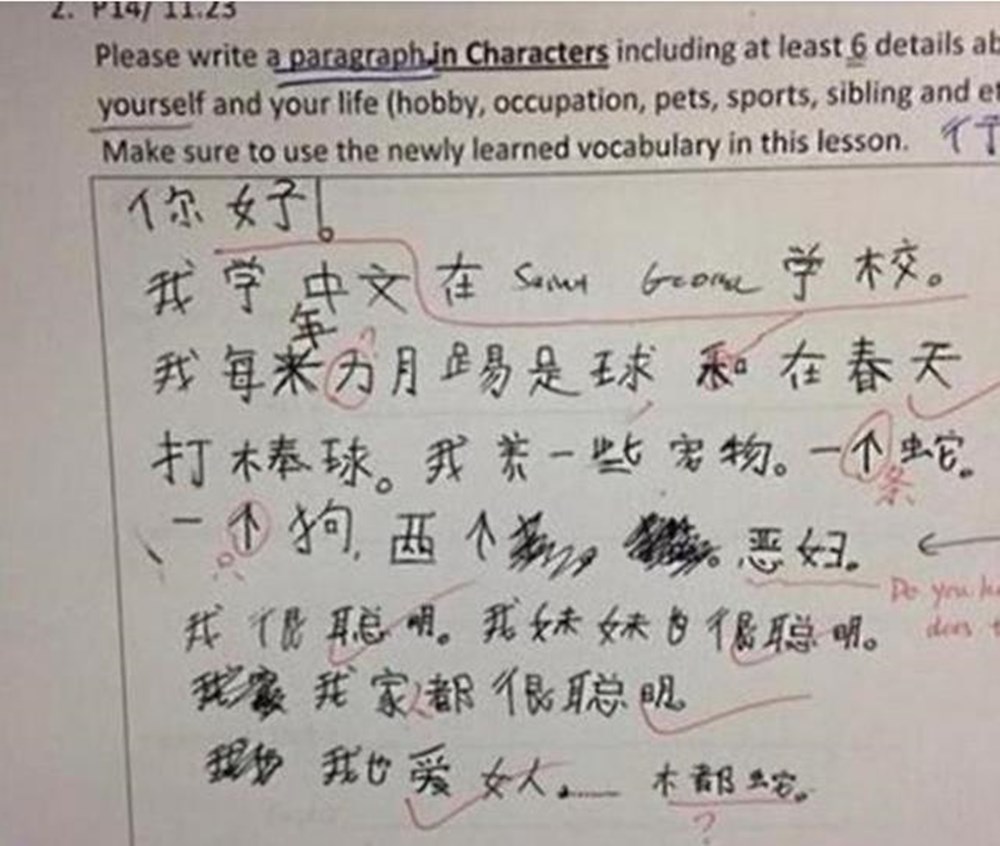 美国中学生的“汉语听力”题，这熟悉的配方，中国人听完都发懵