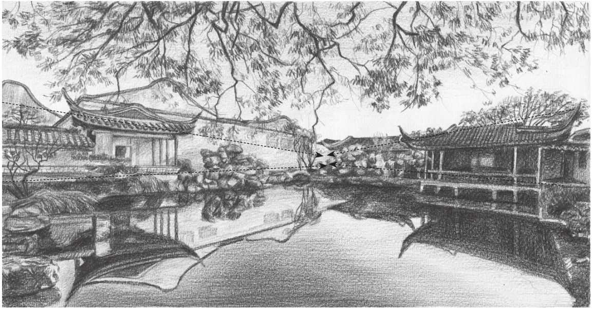 零基础绘画透视教程：分步骤讲解透圆形的透视及近大远小的规律
