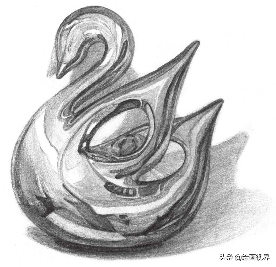 零基础素描教程：不锈钢质感画法，简单易学，不会画的快临摹
