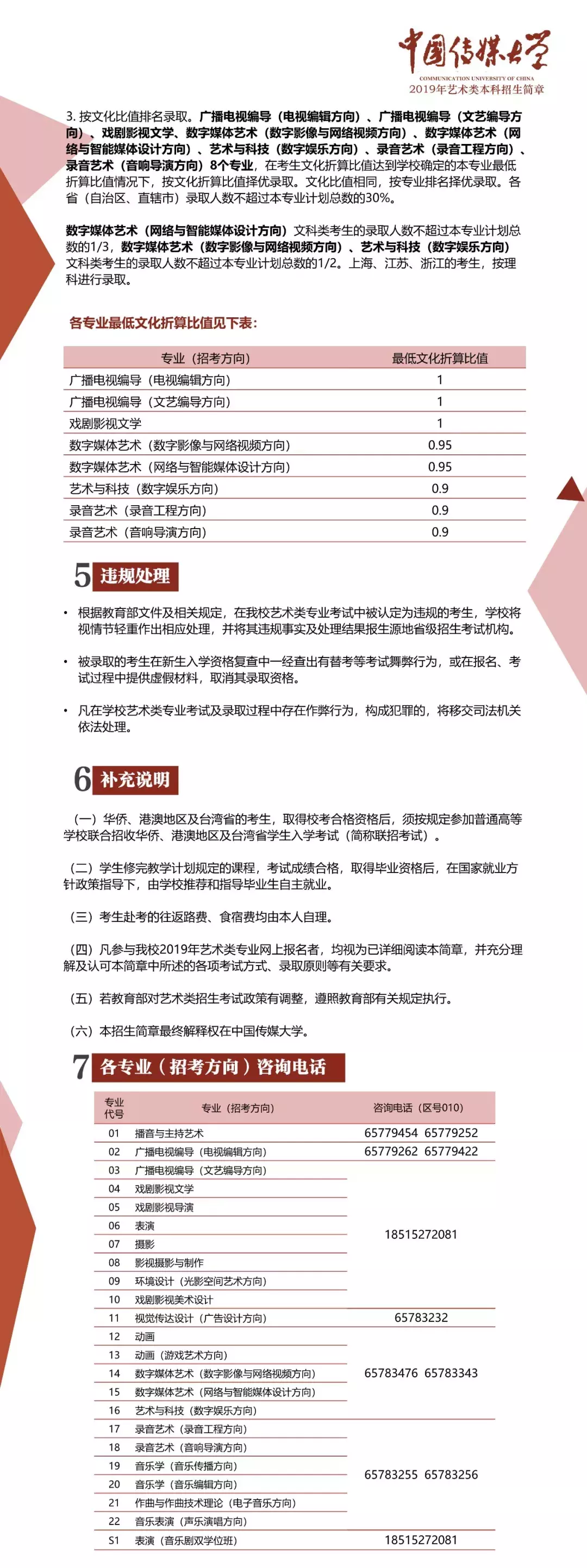 重磅!中国传媒大学2019年艺术类本科招生简章公布!