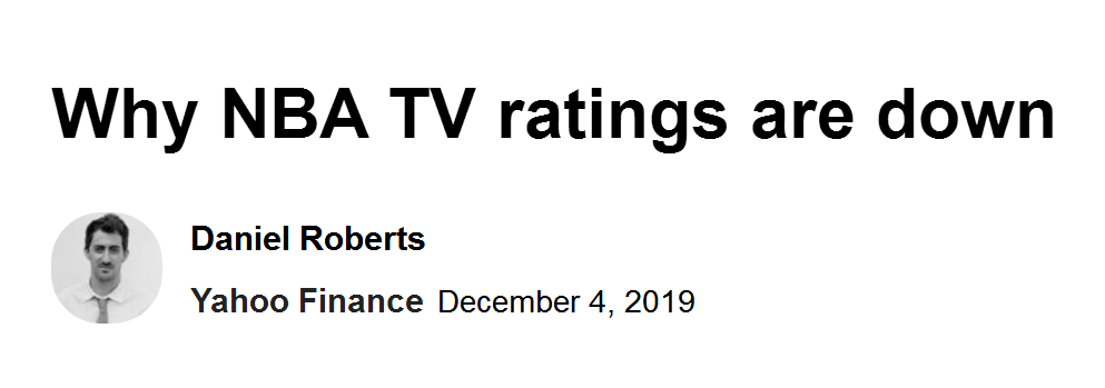 为什么nba收视率下降(NBA电视收视率为何大幅下滑？美媒解析四原因，洛城双雄一起背锅)