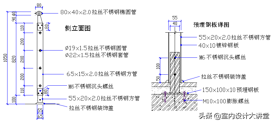 不锈钢深化节点 多种收边收口解决方案