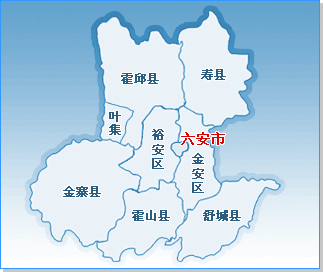 六安市行政区划图在卫星地图上来看,大别山主峰主要位于湖北省罗田