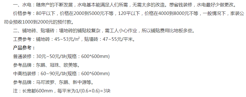 三室一厅装修费用一览：预算全解析