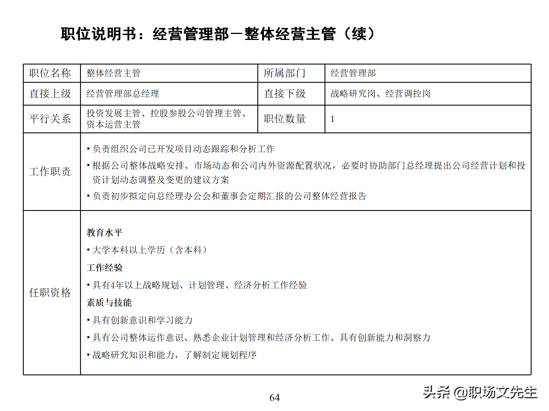 万科集团总监分享：93页房地产公司组织结构、部门职能、岗位职责