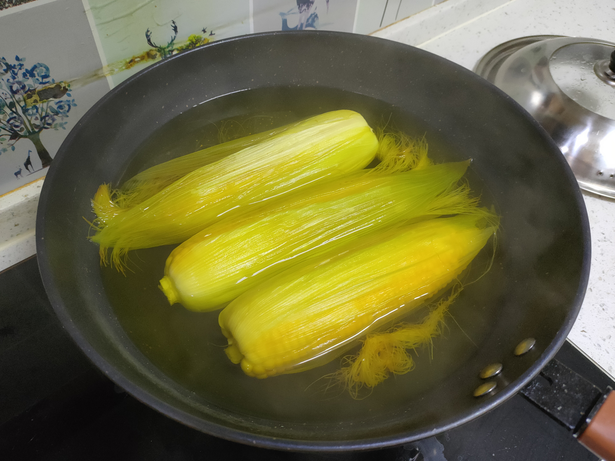 煮玉米图片真实图片