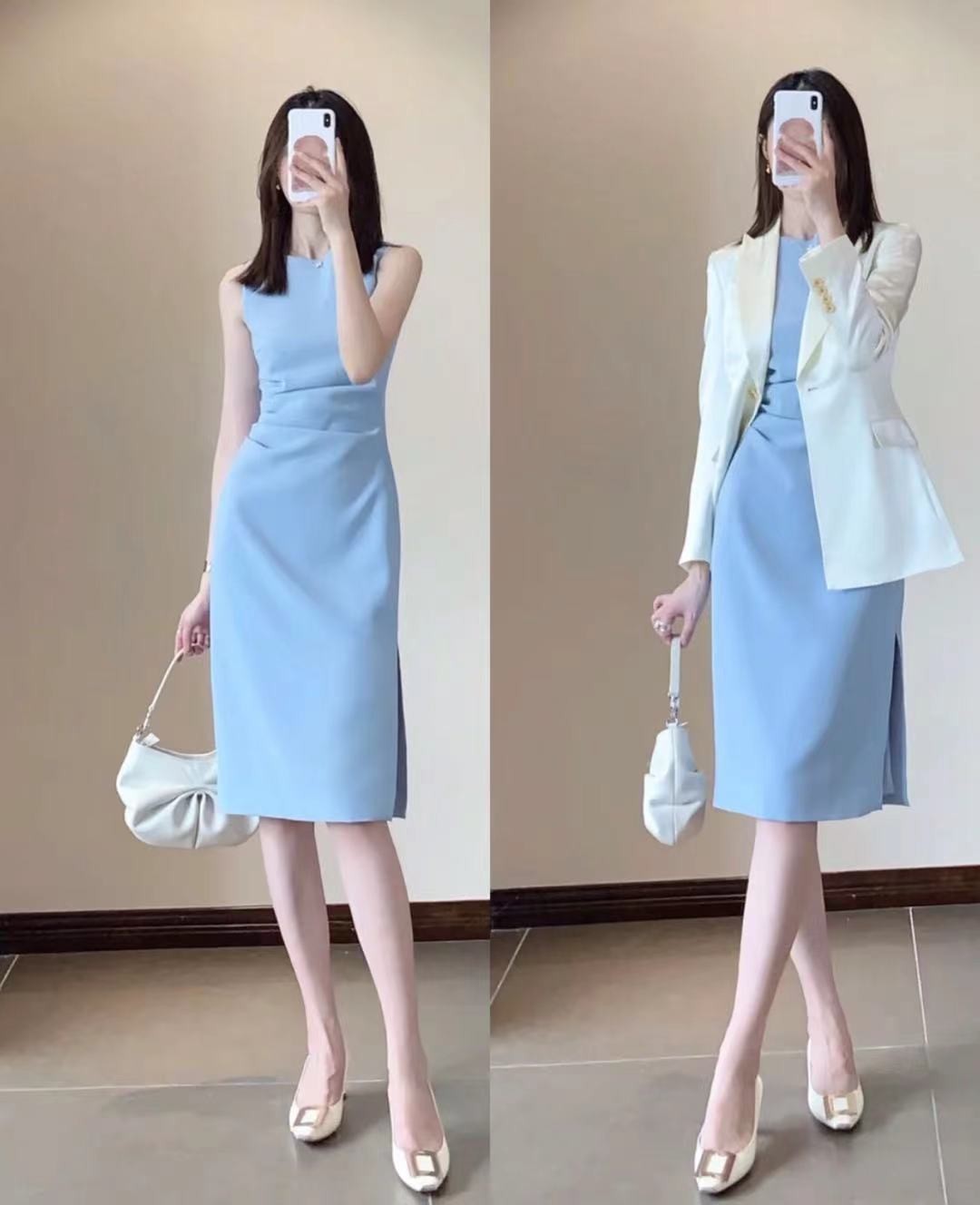 今年秋天流行一种穿法，叫“裙子+高跟鞋”，穿出轻熟女人气质