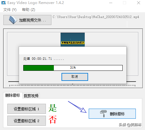 电脑端快速去视频水印小工具，简单高效，短视频自媒体必备