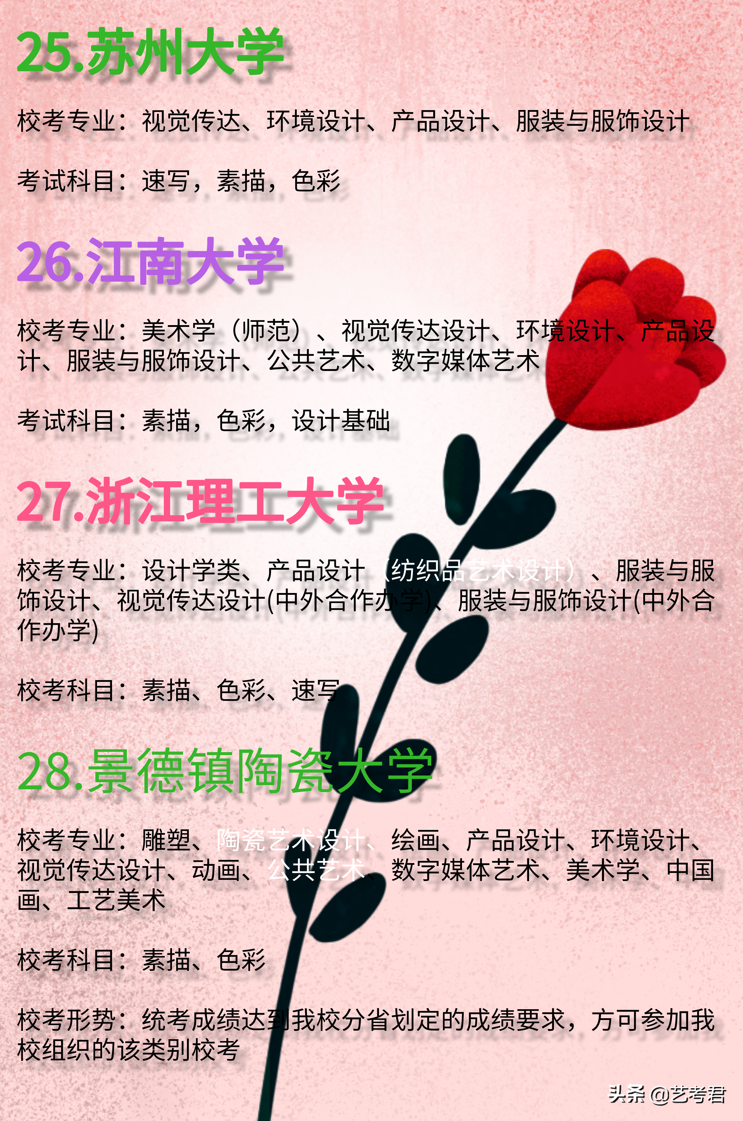 收藏！2021年40所美术校考名单汇总，详解校考方式及专业