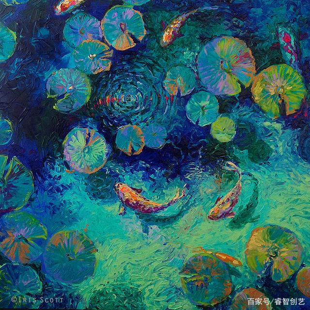 美国艺术家Iris Scott「指画」绘出璀璨星光、田园美景