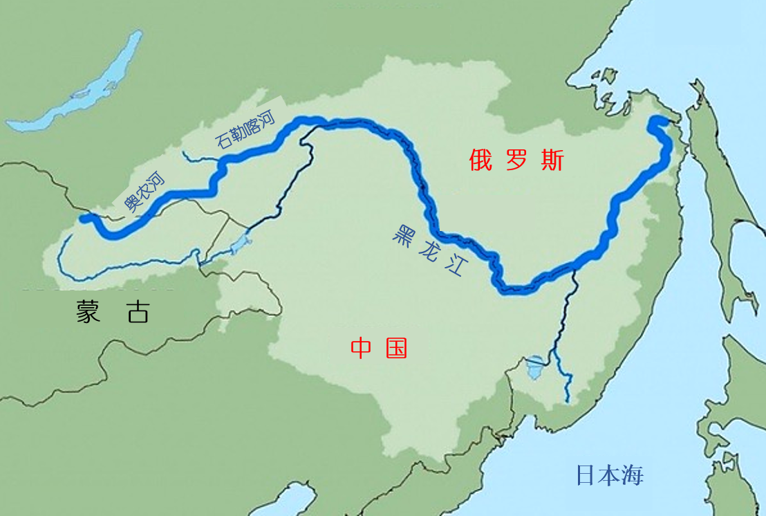 黑龙江流域图(国外称阿穆尔河)在过去的30年里,由于洄游的繁殖群体被