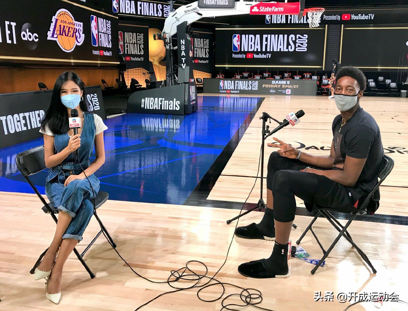 腾讯视频周玲安(最美主播周玲安，嫁大17岁老外，采访NBA，脚上有疤，令人怜)