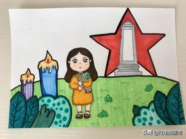 红色的画图片 简笔画(儿童画绘画教程) - 赤虎壹号