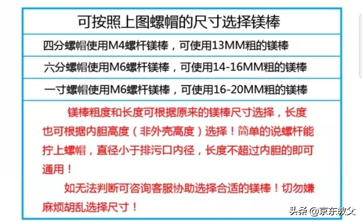 更换保护洗浴热水器内胆的镁棒我是这样做的！