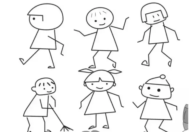 简笔画|人物简笔画大全,简单好画,一学就会,快为宝宝收藏!