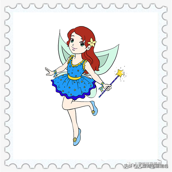 儿童简笔画精选-如何画一个漂亮的小天使