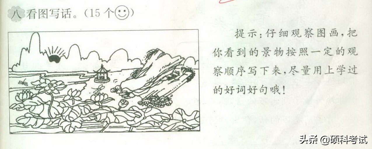 语文看图写话专项练习35题：问题+范文，写作差的同学一定要多练