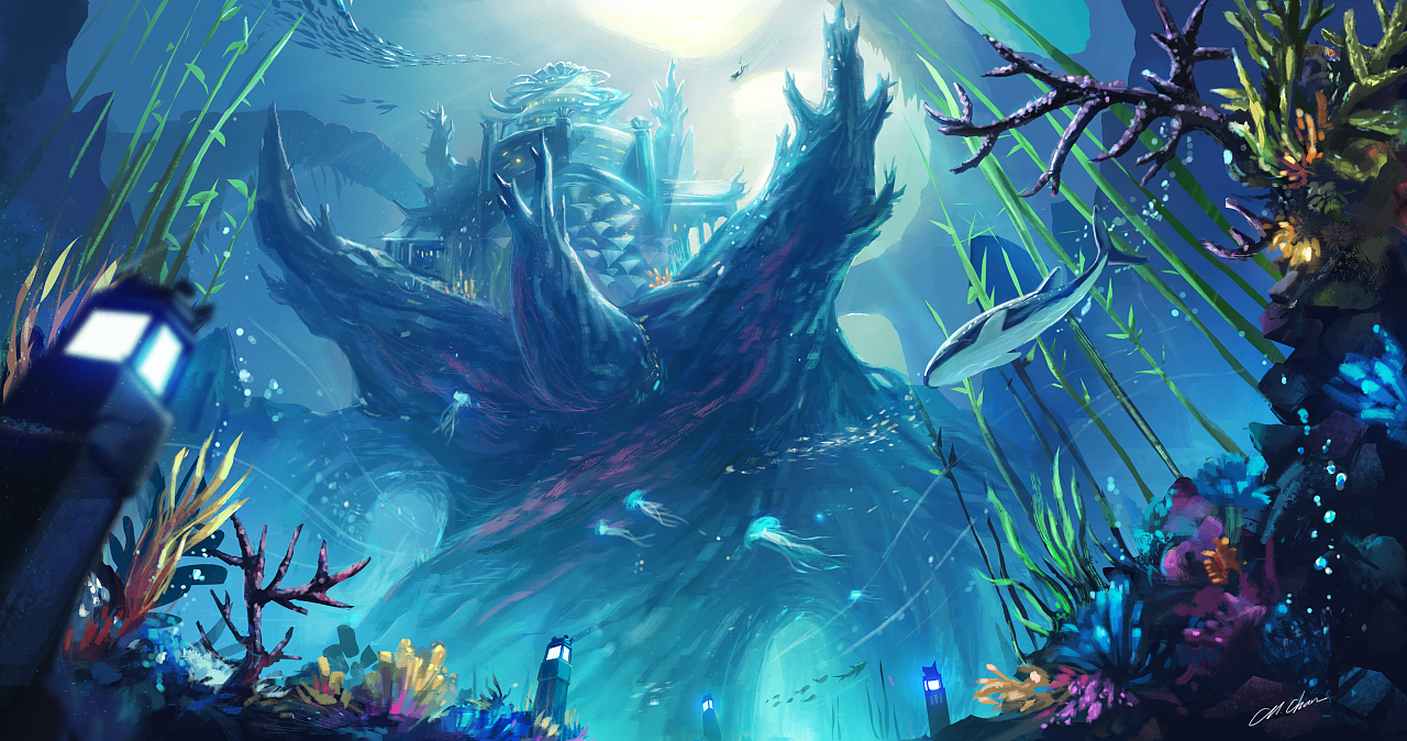 其次从食物上来看,在这么大的压力下,深海和海底生活的生物也很少了