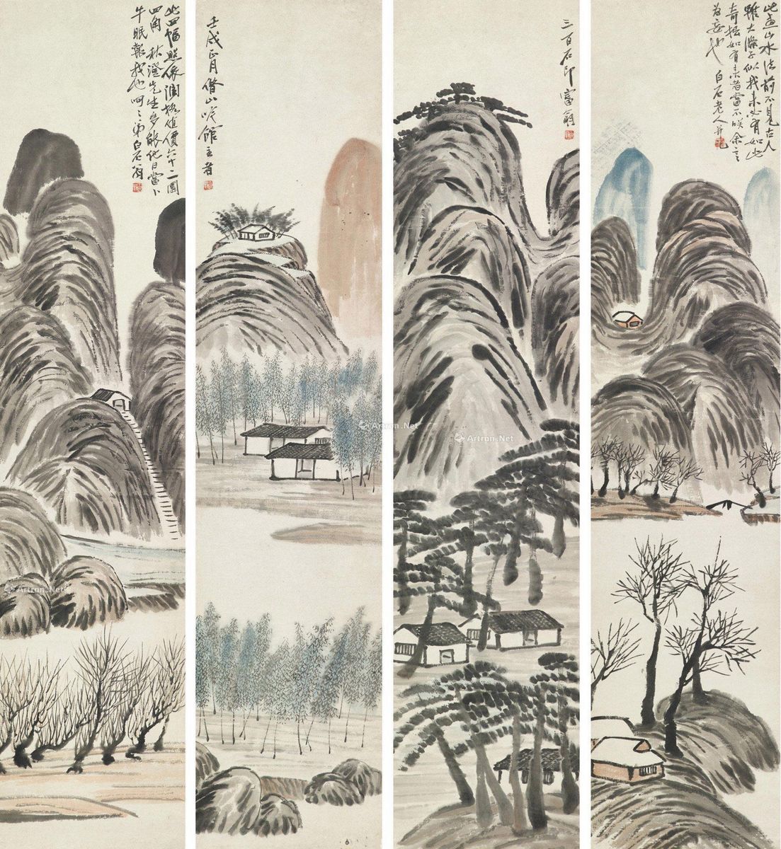 中国100名最著名画家系列-大写意国画齐白石