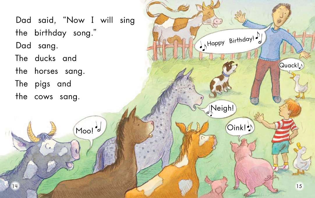 英语有声绘本阅读:《The Birthday Song》听小猪唱歌