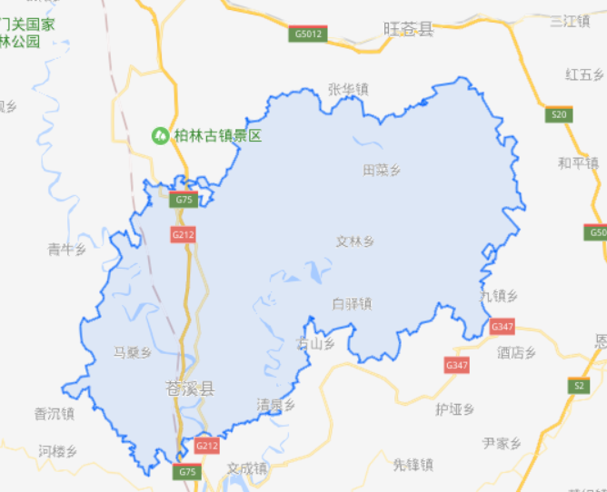 四川省一个县，人口超70万，距广元市区78公里