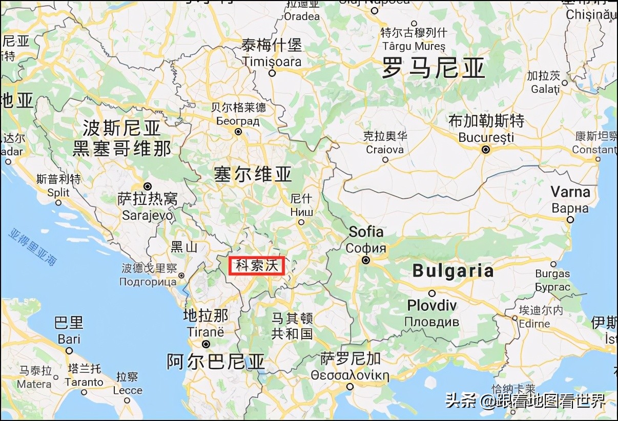 塞尔维亚位于地图的哪个位置（科索沃：塞尔维亚的自治省，为什么一直闹独立？）