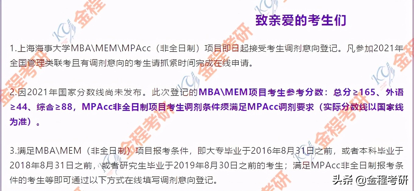2021考研院校金融经济类专业调剂信息汇总，持续更新