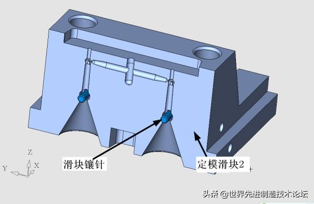 这个经典模具结构：4 面滑块+动模缩芯，无数人搞不定