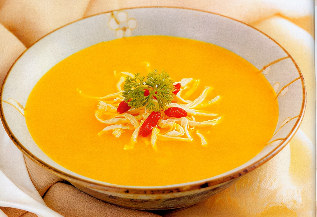 图片[5]-【南瓜鸡丝羹】做法步骤图 色味俱佳 营养丰富 不用再担心孩子-起舞食谱网