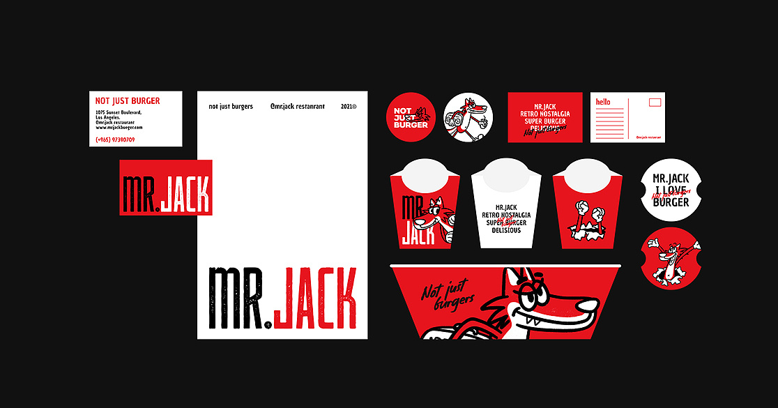 MR.JACK炸鸡汉堡品牌 | 充满热情的美式趣味风格