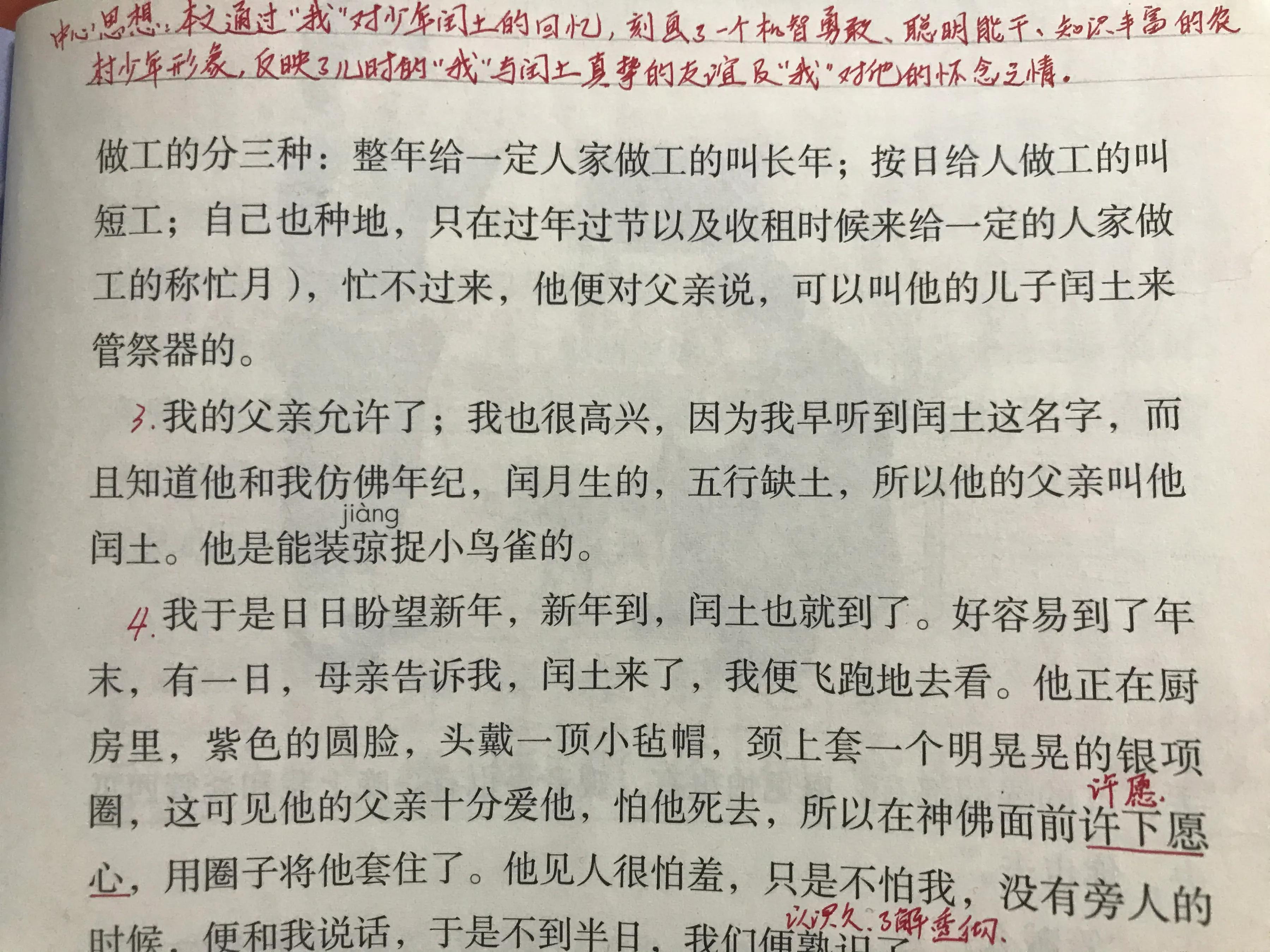 六年语文《少年闰土》，看资深教师讲解全文和课后题，知识点不少