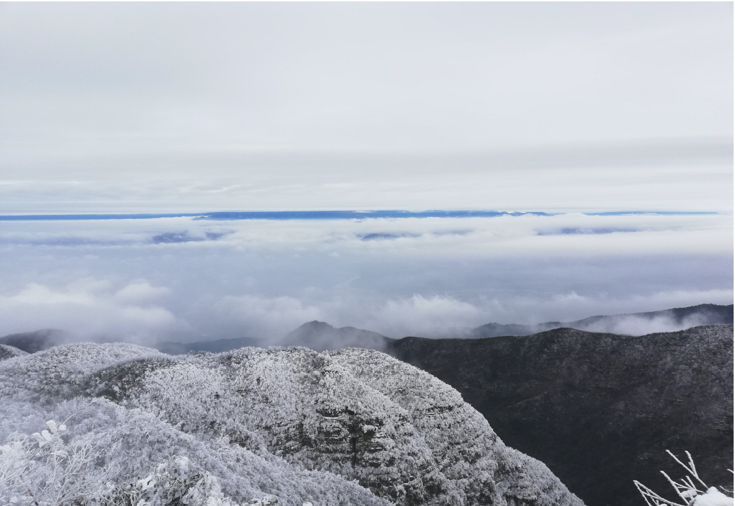 黄花岭雪景图片