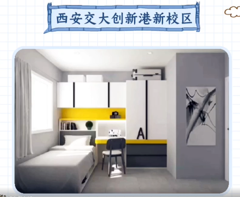 西安交大创新港宿舍,单人间与共享间相结合,干净的单人间创造了一定的