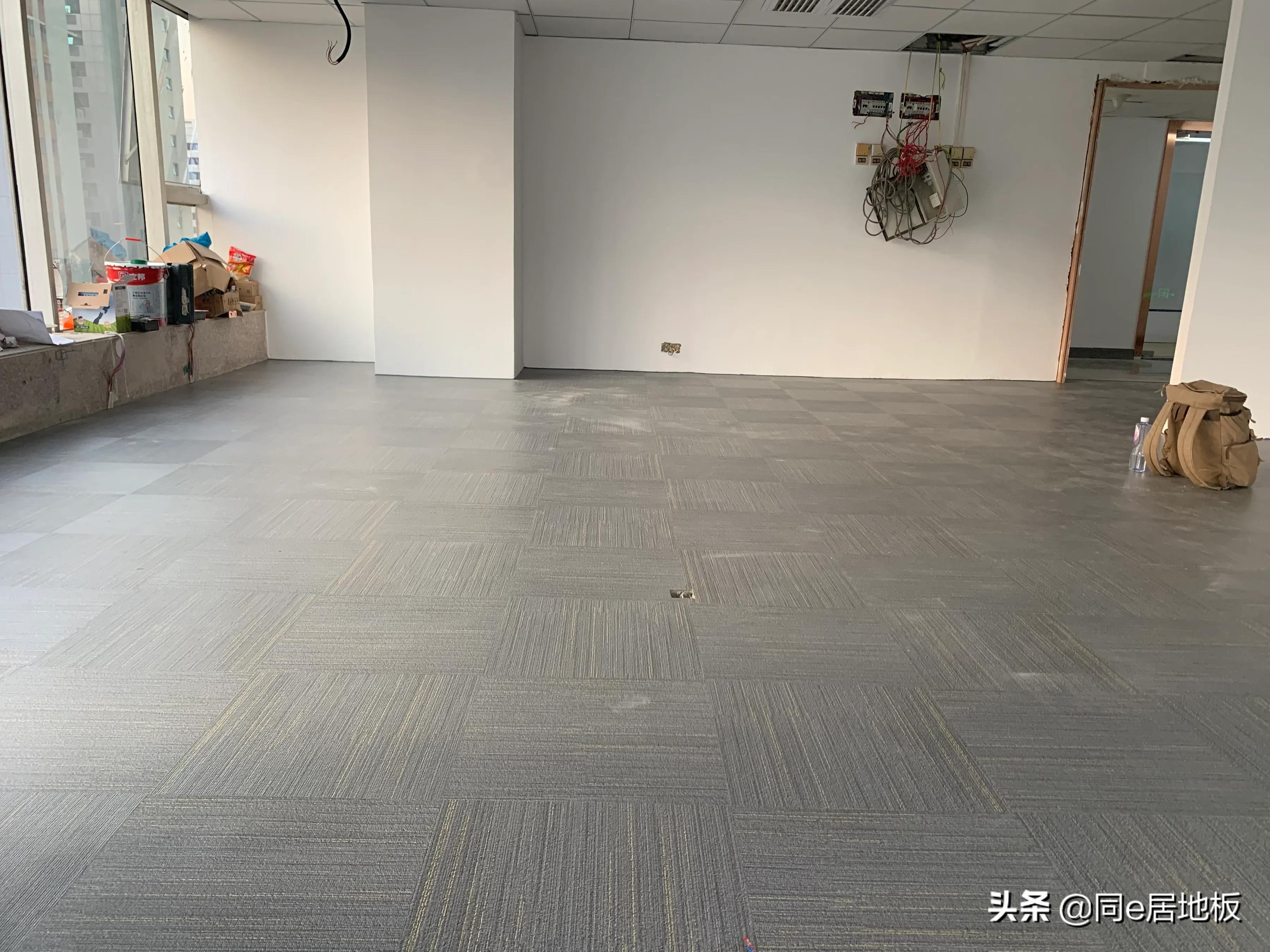 政务服务中心办公室片材pvc地板地毯纹铺装案例