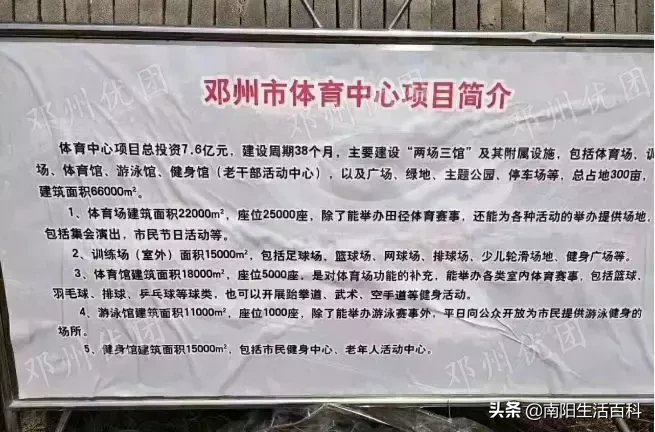 总投资7.6亿南阳邓州体育中心项目简介及鸟瞰图!快看在哪?