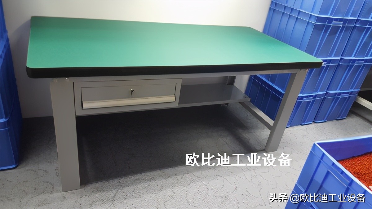 欧比迪模具钳工台，带虎钳作业台，带落地柜工作台 - 液压汇