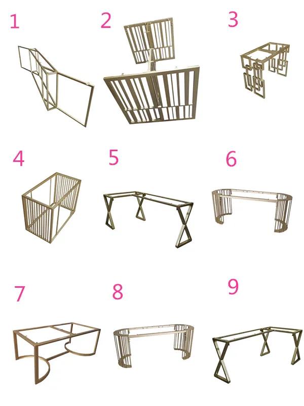 定制铁艺桌脚桌腿支架金属办公桌腿茶几大理石餐桌腿架子不锈钢腿