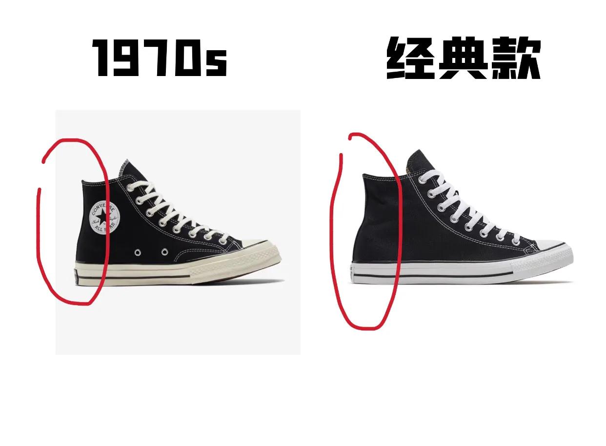 匡威帆布鞋和一般帆布鞋价格区别(匡威1970s和经典款的区别，教你如何一眼认准喜欢的鞋款)