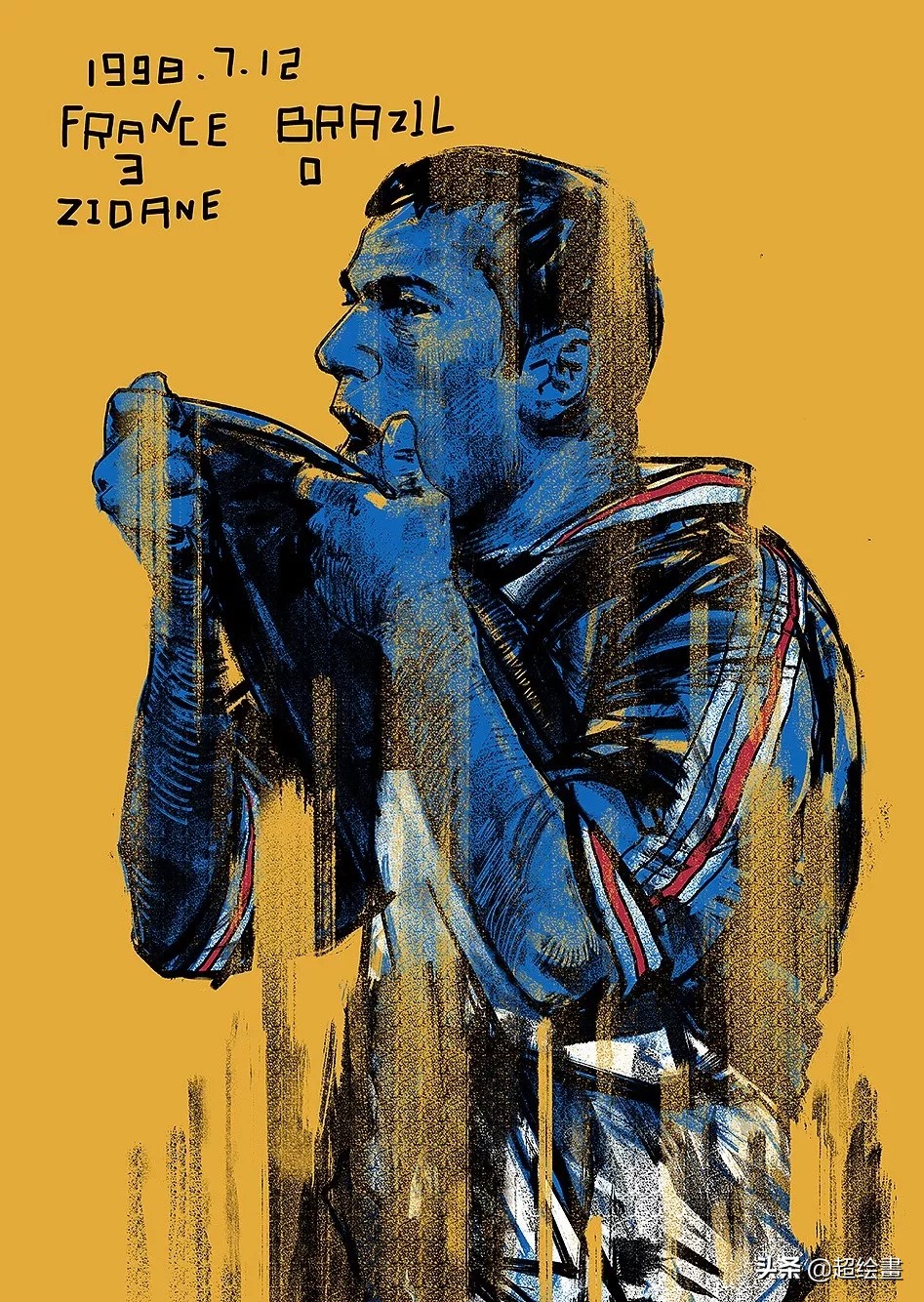 世界杯彩绘简单图案大全(惊艳的手绘作品!致敬历届世界杯精彩瞬间!