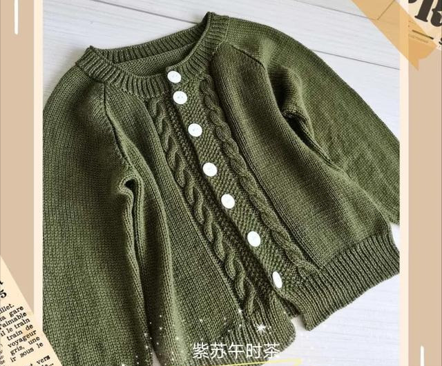 婴儿毛衣编织款式开衫教程(给孩子织件暖和的毛衣) 