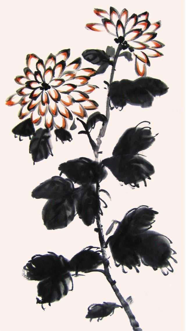 国画知识：不会画菊花？教你5种菊花画法，简单易学，快来临摹吧