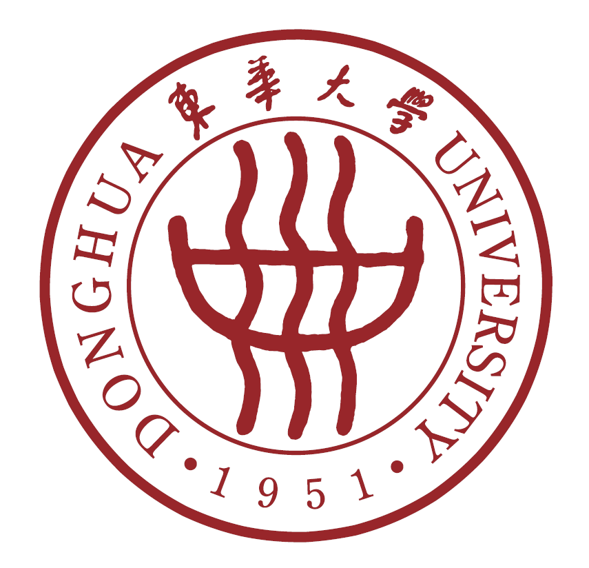 望向东华大学校徽,其上的标志不仅是donghua拼音首字母dh的变形,也