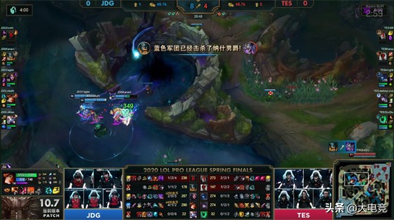 世界杯jd总决赛(LOL-LPL：LvMao巴德大招控到四人，JDG 3-2 TES夺得LPL春季赛冠军)